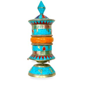 RUEDA DE ORACIÓN "OM MANE PADME HUM" 25 Cm